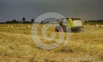 Hay Baling, Atherton Tableland Stock Photo